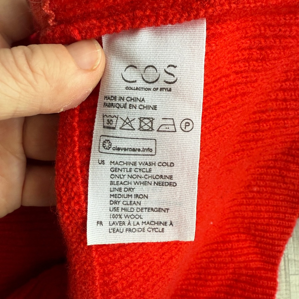 COS Reverse Seams Wool Jumper Size XS - Picture 6 of 7